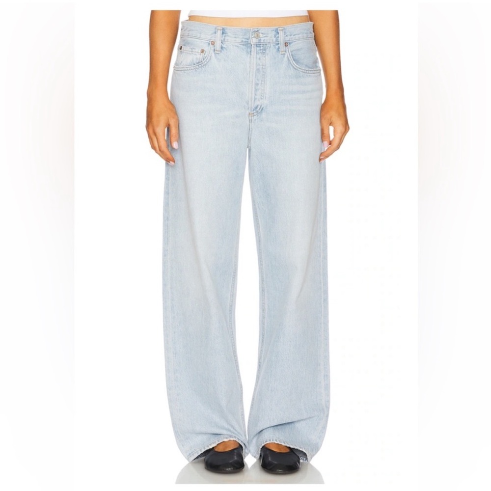Agolde Light Wash Wide Leg Jeans